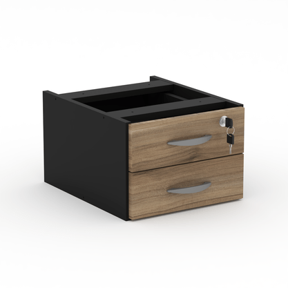 Gaveteiro Fixo com 2 Gavetas New City Calvi Preto