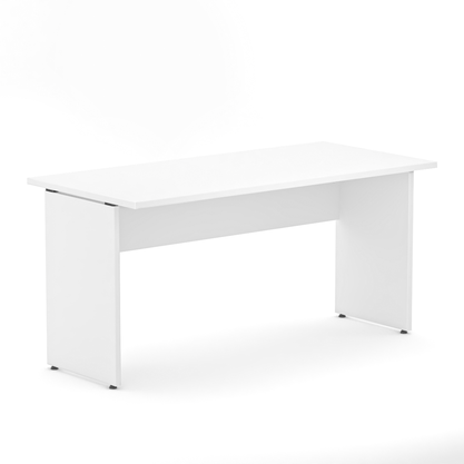 Mesa de Escritório Branca – Com Painel Frontal