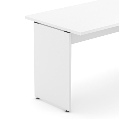 Mesa de Escritório Branca – Com Painel Frontal