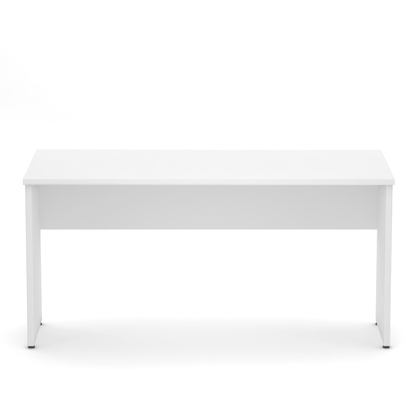 Mesa de Escritório Branca – Com Painel Frontal