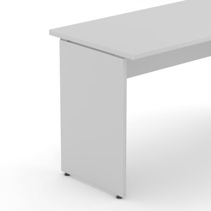 Mesa de Escritório Cinza - com Painel Frontal