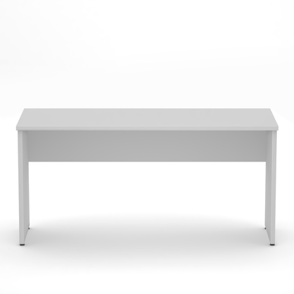 Mesa de Escritório Cinza - com Painel Frontal
