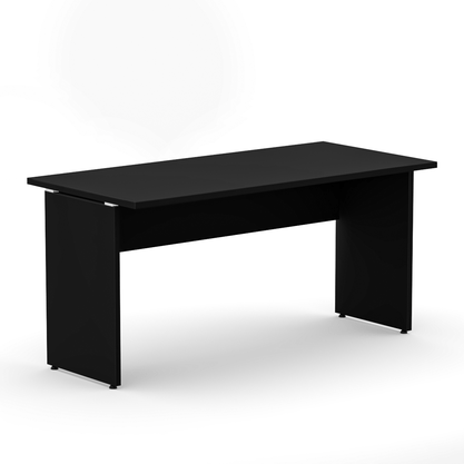 Mesa de Escritório Retangular Preta - com Painel