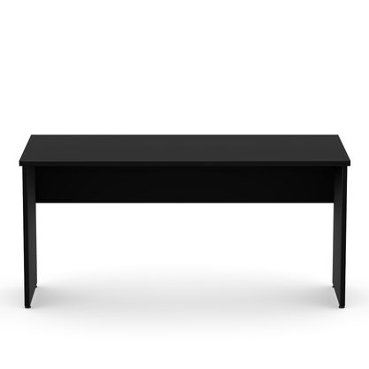 Mesa de Escritório Retangular Preta - com Painel