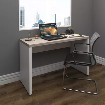 Mesa de Escritório Toq Branca com Grigio