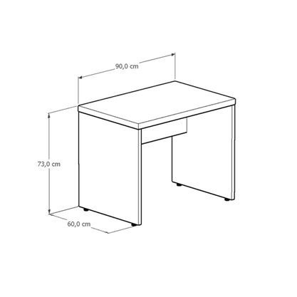 Mesa Escritório Ameixa e Preto - Home Office