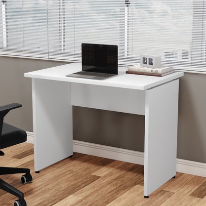 Mesa para Escritório Retangular Branca 90cm Express