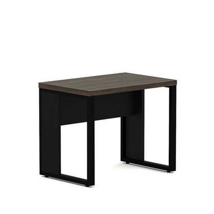 Mesa Retangular com Pé Metal 90cm Ameixa com Preto