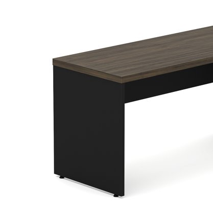 Mesa de Escritório Ameixa e Preto – Retangular com Pé Painel