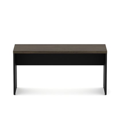 Mesa de Escritório Ameixa e Preto – Retangular com Pé Painel