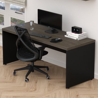 Mesa Retangular em MDP Ameixa com Preto Start