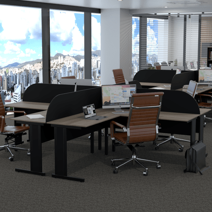 Painel Divisor Linha New City 135cm - Calvi/Preto