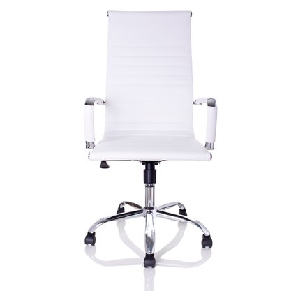 Poltrona Presidente 11P Cromada Courissimo Branca