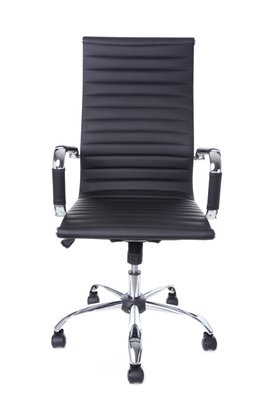 Poltrona Presidente Relax Cromada Couríssimo 11P Preta