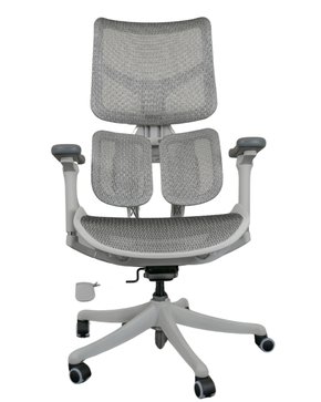 Cadeira Cinza Ergonômica com Encosto Ajustável