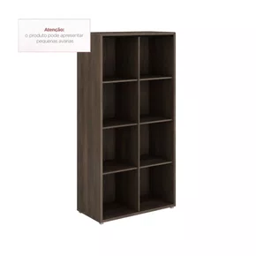 Armário Alto Aberto com 8 Nichos Marsala/Preto