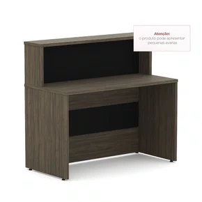 Balcão de Atendimento Alto 120cm Ameixa e Preto Lexus