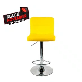 Banqueta Amarela – Regulagem de Altura e Base Cromada