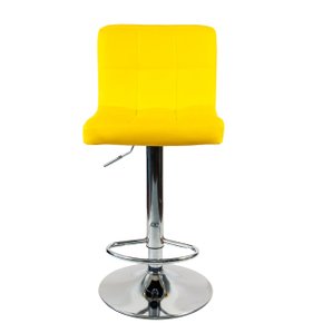 Banqueta Amarela – Regulagem de Altura e Base Cromada