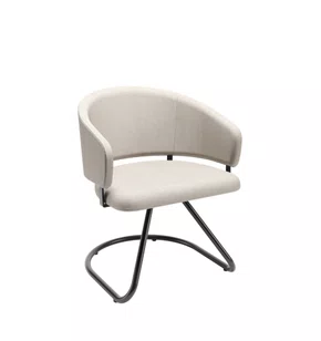 cadeira base em “s” tecido fendi