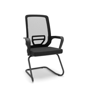 Cadeira Aproximação Preta – Base em S Preta