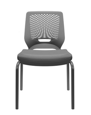 Cadeira Fixa Grafite – Encosto Termoplástico