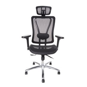 Cadeira Presidente - Tela Preta Ergonômica com Braços 4D