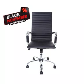 Cadeira Diretor Preta - Couríssimo PU