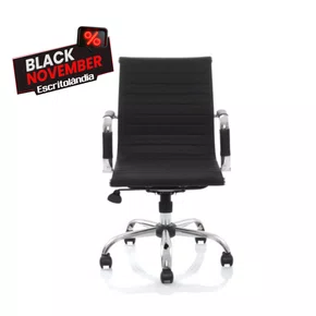 Cadeira Diretor Preta - Couríssimo PU