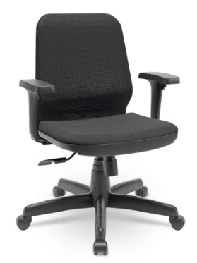 Cadeira Diretor Preta Ergonômica – com Tela Respirável