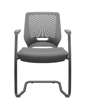 Cadeira Fixa Grafite –  Encosto Termoplástico