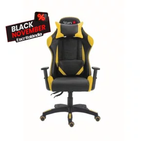 Cadeira Gamer Star Amarelo - Encosto Reclinável