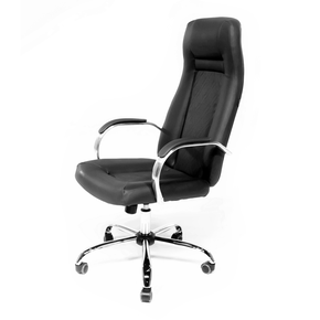 Cadeira Presidente Kalifa Preta –  Base Cromada