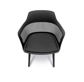 Cadeira -  Preta com Assento Estofado