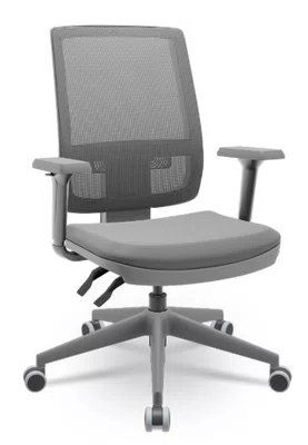 Cadeira Presidente Courissimo Cinza – Encosto Ajustável