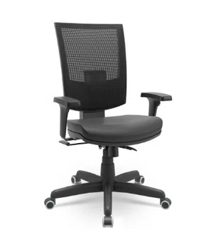 Cadeira Presidente Ergonômica Preta – Com Regulagem e Apoio Ajustável