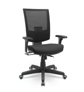 Cadeira Presidente Giratória Preta – Ergonômica e Ajustável para Escritório