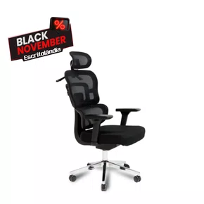 Cadeira Presidente Preta – Encosto em Tela Ergonômica