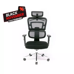 Cadeira Presidente Preta - Encosto em Tela Respirável