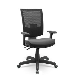 Cadeira Presidente Couríssimo Preta – Back System com Base em Metal