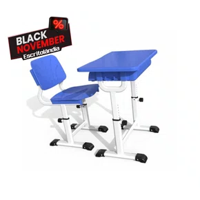 Conjunto Escolar com Mesa e Cadeira Reguláveis