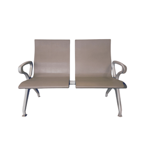 Longarina 2 Lugares Grafite – Estrutura com Braços