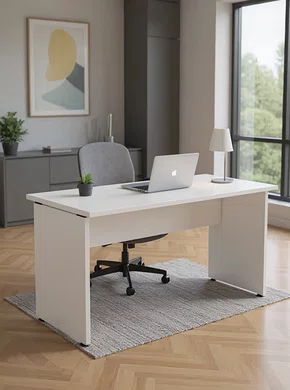 Mesa de Escritório Branca – Retangular e Moderna”