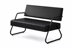 Sofanete 2 Lugares Couríssimo Preto Estrutura Preta