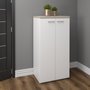 Armário 2 Portas para Escritório Toq Grigio com Branco