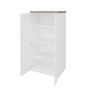 Armário 2 Portas para Escritório Toq Grigio com Branco