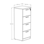 Armário Arquivo 4 gavetas Express Branco