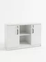 Armário Credenza Baixo Branco – com Porta de Abrir