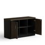 Armário Credenza Start Duas Portas Ameixa com Preto