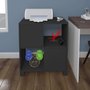Balcão Home Office 2 Portas Mobile Kuad Preto